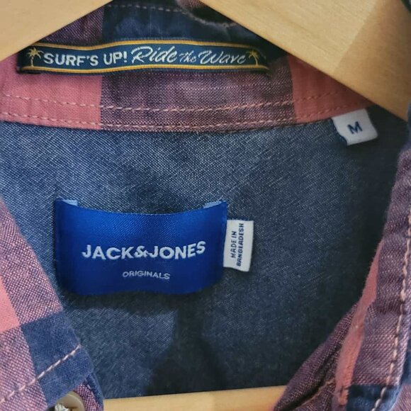 Jack & Jones Men's Medium Short Sleeve Button Down Shirt - Picture 3 of 3